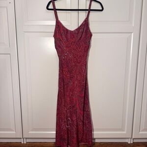 Jacob vintage Y2K Pink Paisley flowy Midi Dress - size 4